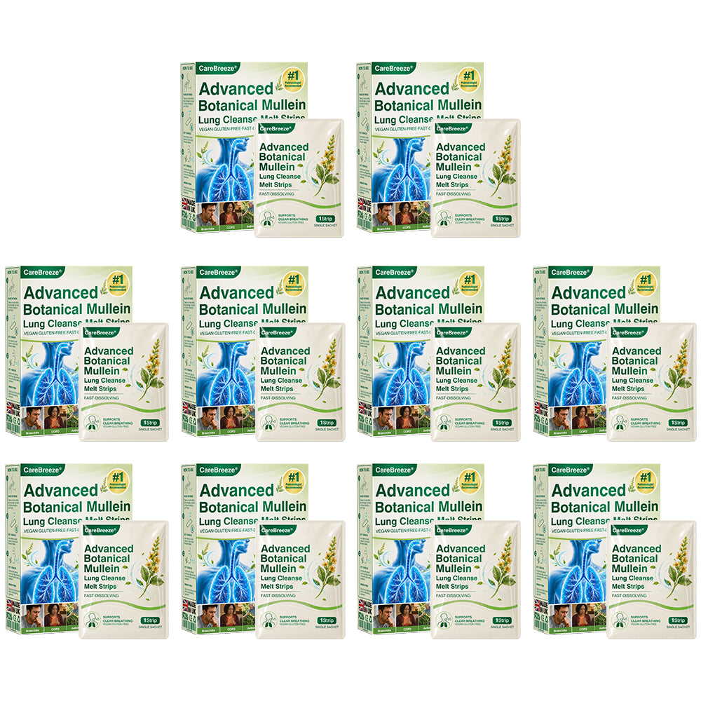 🇬🇧 ✅CareBreeze® Advanced Botanical Mullein Lung Cleanse Melt Strips(👨⚕️Directly acts on COPD, asthma, chronic bronchitis (CB), respiratory infections, lung cancer, sinusitis, and other conditions)