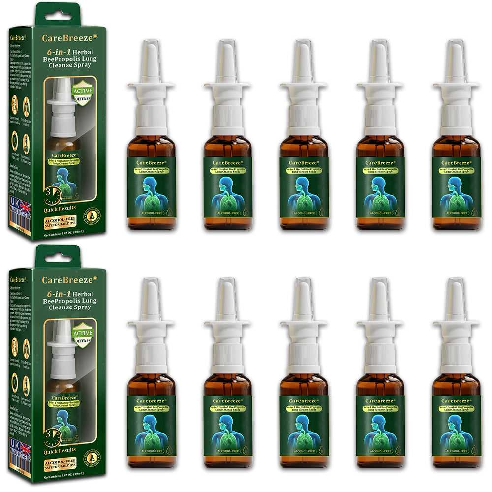 💚🇬🇧 Official Store:CareBreeze® 6-in-1 Herbal BeePropolis Lung Cleanse Spray🐝(👨⚕️Directly acts on COPD, asthma, chronic bronchitis (CB), respiratory infections, lung cancer, sinusitis, and other conditions)