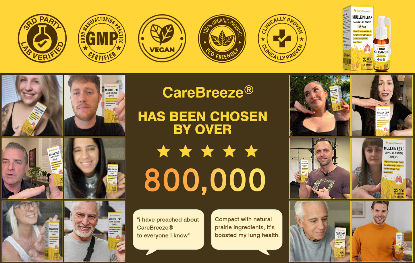 🫁🇬🇧 Official Store:CareBreeze® Botanical Mullein Leaf Extract Lung Cleanse Spray（💛Directly acts on COPD, asthma, chronic bronchitis (CB), respiratory infections, lung cancer, sinusitis, and other conditions💛）