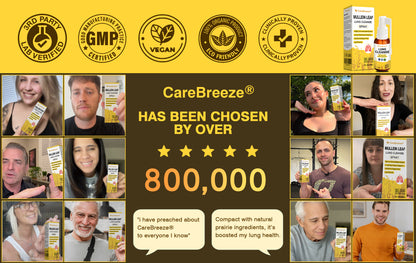 🫁🇬🇧 Official Store:CareBreeze® Botanical Mullein Leaf Extract Lung Cleanse Spray（💛Directly acts on COPD, asthma, chronic bronchitis (CB), respiratory infections, lung cancer, sinusitis, and other conditions💛）