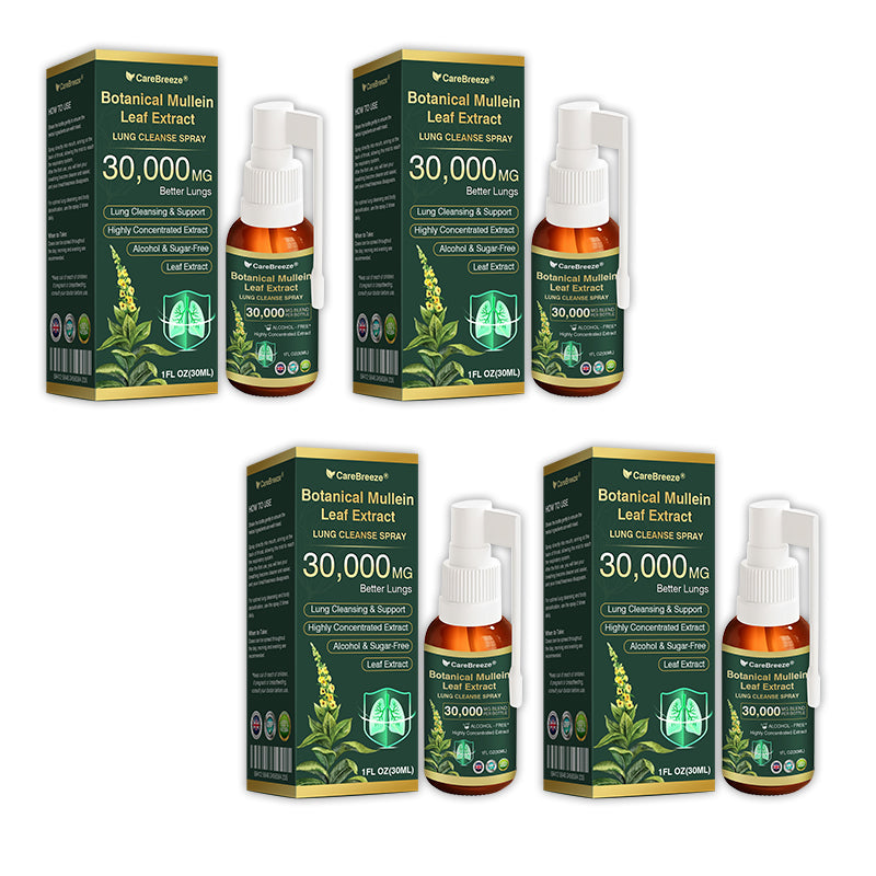 🎈✅𝐔𝐊 Official Store:CareBreeze® Botanical Mullein Leaf Extract Lung Cleanse Spray（👨‍⚕️Directly acts on COPD, asthma, chronic bronchitis (CB), respiratory infections, lung cancer, sinusitis, and other conditions）