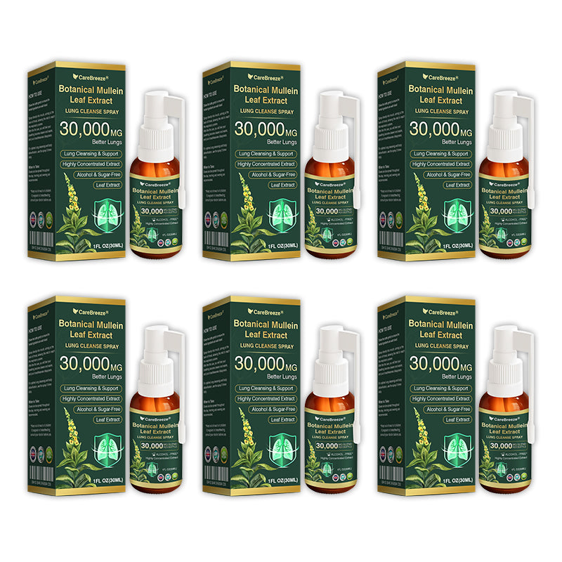 🎈✅𝐔𝐊 Official Store:CareBreeze® Botanical Mullein Leaf Extract Lung Cleanse Spray（👨‍⚕️Directly acts on COPD, asthma, chronic bronchitis (CB), respiratory infections, lung cancer, sinusitis, and other conditions）