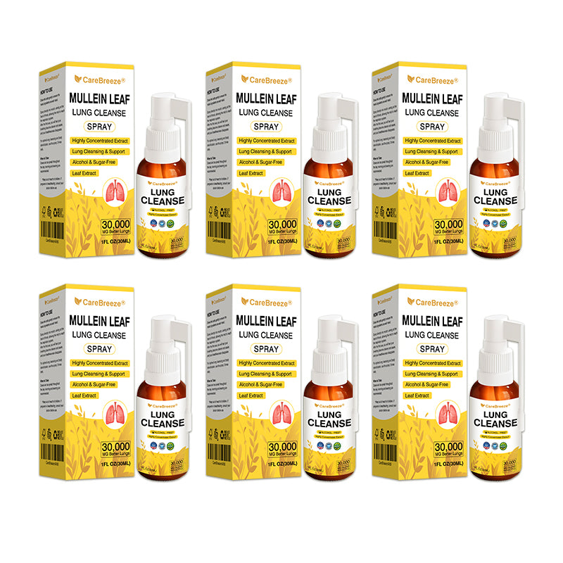 🫁🇬🇧 Official Store:CareBreeze® Botanical Mullein Leaf Extract Lung Cleanse Spray（💛Directly acts on COPD, asthma, chronic bronchitis (CB), respiratory infections, lung cancer, sinusitis, and other conditions💛）
