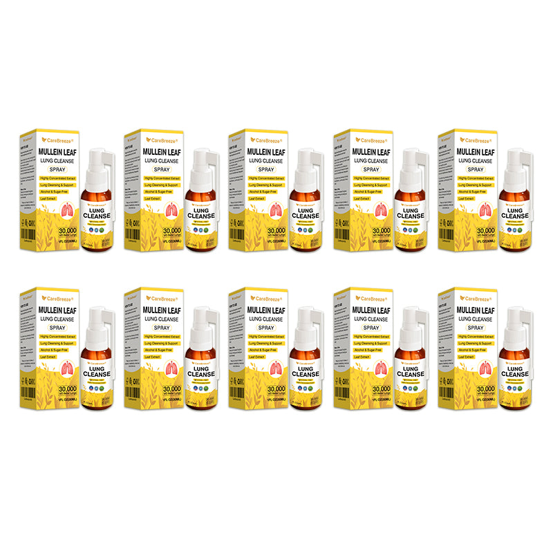 🫁🇬🇧 Official Store:CareBreeze® Botanical Mullein Leaf Extract Lung Cleanse Spray（💛Directly acts on COPD, asthma, chronic bronchitis (CB), respiratory infections, lung cancer, sinusitis, and other conditions💛）