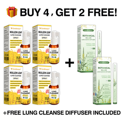 🫁🇬🇧 Official Store:CareBreeze® Botanical Mullein Leaf Extract Lung Cleanse Spray（💛Directly acts on COPD, asthma, chronic bronchitis (CB), respiratory infections, lung cancer, sinusitis, and other conditions💛）