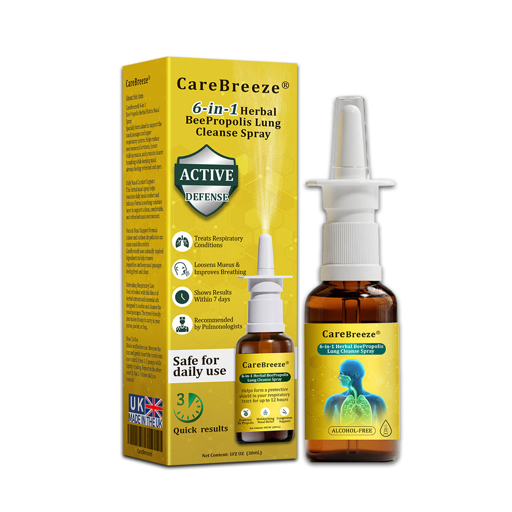 UK Official Store:CareBreeze® 6-in-1 Herbal BeePropolis Lung Cleanse Spray