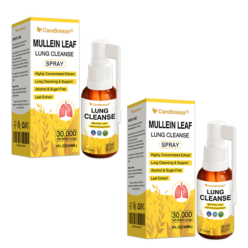 🫁🇬🇧 Official Store:CareBreeze® Botanical Mullein Leaf Extract Lung Cleanse Spray（💛Directly acts on COPD, asthma, chronic bronchitis (CB), respiratory infections, lung cancer, sinusitis, and other conditions💛）