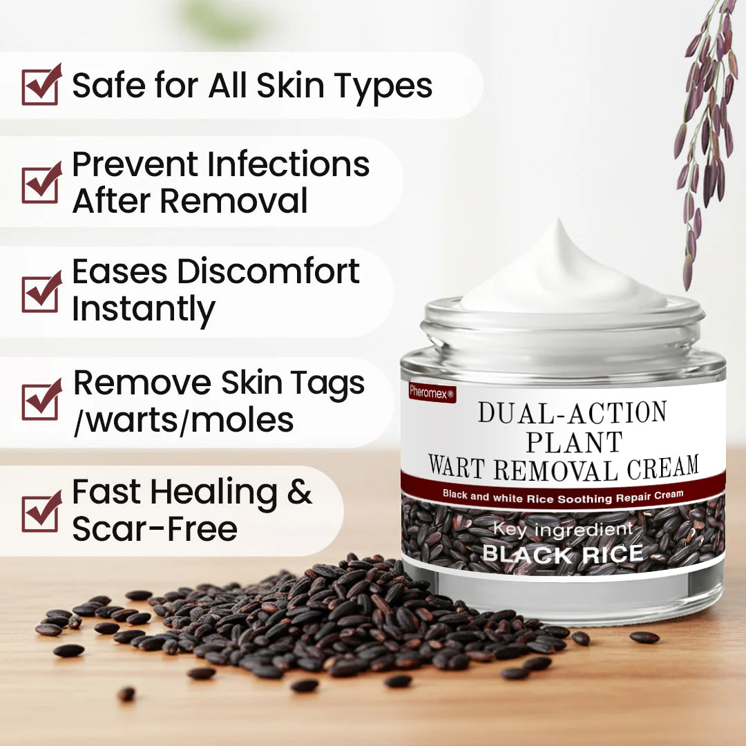 👑✅Pheromex®Dual-Action Plant Wart Removal Cream（👨‍⚕️Skin Tags,Acne,Hyperpigmentation,Eczema,Psoriasis,Rosacea,Warts)