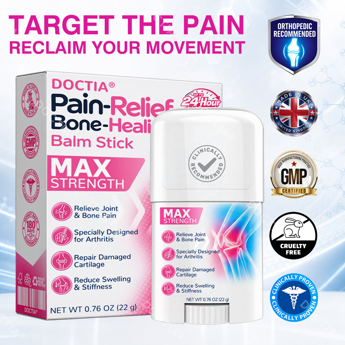 ✅🇬🇧 Official Store: DOCTIA® Pain-Relief Bone-Healing Balm Stick