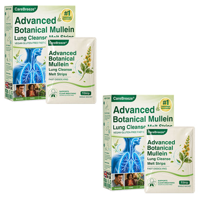 🇬🇧 ✅CareBreeze® Advanced Botanical Mullein Lung Cleanse Melt Strips（👨‍⚕️Directly acts on COPD, asthma, chronic bronchitis (CB), respiratory infections, lung cancer, sinusitis, and other conditions）