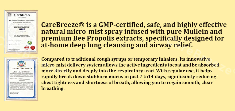 🐝🇬🇧 Official Store:CareBreeze® 6-in-1 Herbal BeePropolis Lung Cleanse Spray（👨‍⚕️Directly acts on COPD, asthma, chronic bronchitis (CB), respiratory infections, lung cancer, sinusitis, and other conditions🫁）