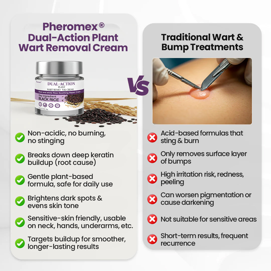 💜✅Pheromex®Dual-Action Plant Wart Removal Cream（👨‍⚕️Skin Tags,Acne,Hyperpigmentation,Eczema,Psoriasis,Rosacea,Warts)