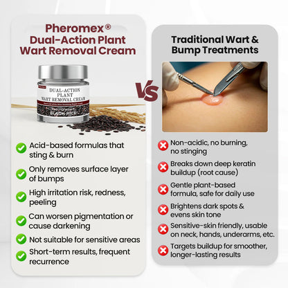 👑✅Pheromex®Dual-Action Plant Wart Removal Cream（👨‍⚕️Skin Tags,Acne,Hyperpigmentation,Eczema,Psoriasis,Rosacea,Warts)