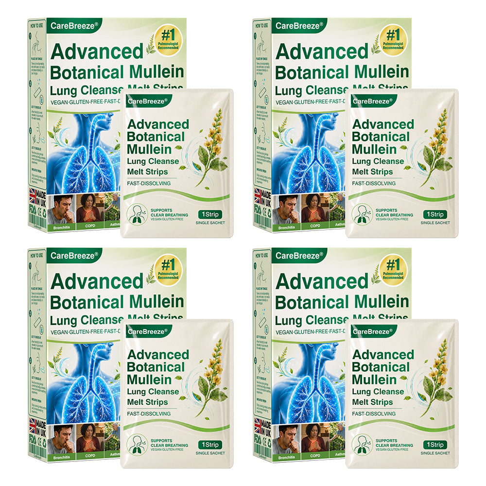 🇬🇧 ✅CareBreeze® Advanced Botanical Mullein Lung Cleanse Melt Strips（👨‍⚕️Directly acts on COPD, asthma, chronic bronchitis (CB), respiratory infections, lung cancer, sinusitis, and other conditions）