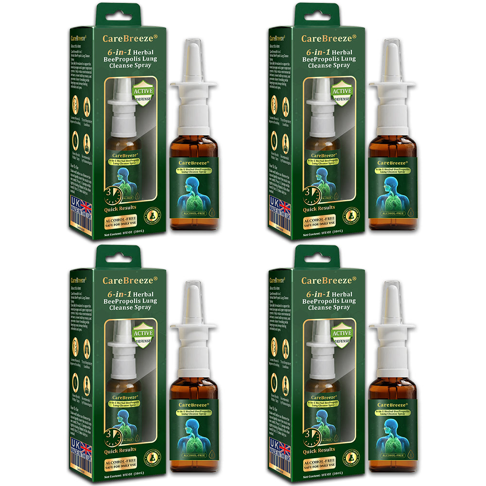 💚🇬🇧 Official Store:CareBreeze® 6-in-1 Herbal BeePropolis Lung Cleanse Spray🐝（👨‍⚕️Directly acts on COPD, asthma, chronic bronchitis (CB), respiratory infections, lung cancer, sinusitis, and other conditions）