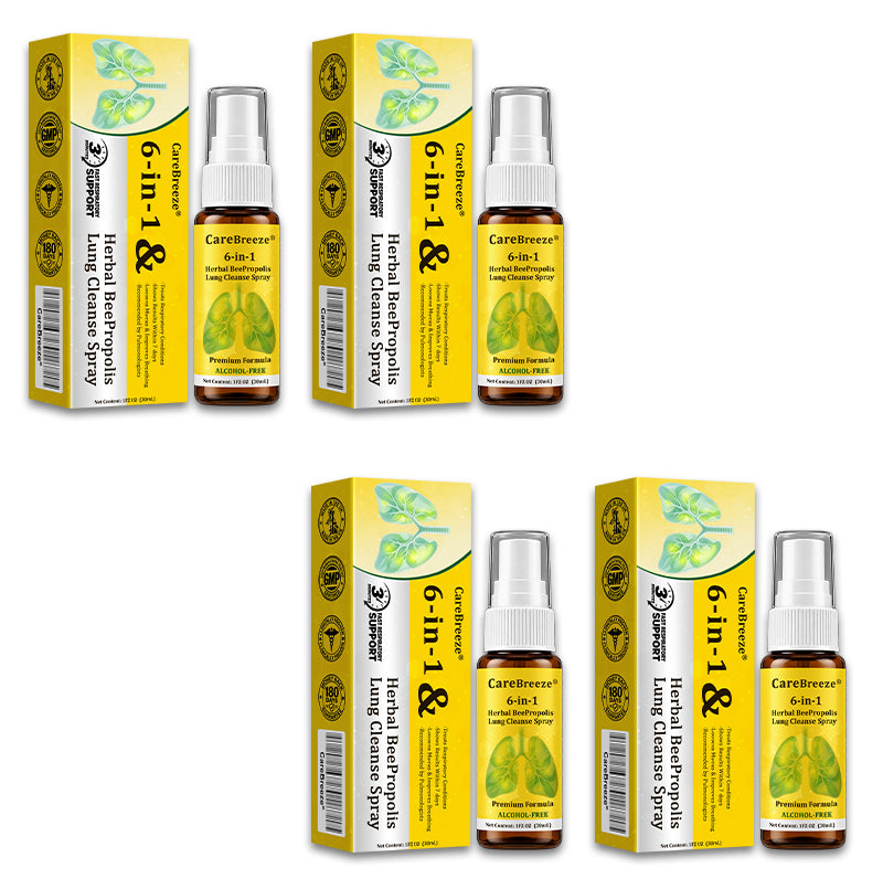🐝🇬🇧 Official Store:CareBreeze® 6-in-1 Herbal BeePropolis Lung Cleanse Spray（👨‍⚕️Directly acts on COPD, asthma, chronic bronchitis (CB), respiratory infections, lung cancer, sinusitis, and other conditions🫁）