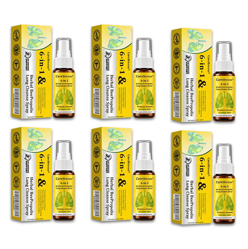 🐝🇬🇧 Official Store:CareBreeze® 6-in-1 Herbal BeePropolis Lung Cleanse Spray（👨‍⚕️Directly acts on COPD, asthma, chronic bronchitis (CB), respiratory infections, lung cancer, sinusitis, and other conditions🫁）