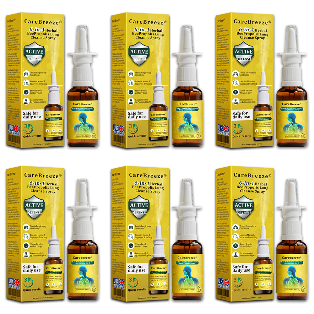 UK Official Store:CareBreeze® 6-in-1 Herbal BeePropolis Lung Cleanse Spray