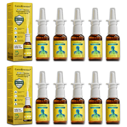 🇬🇧 🐝✅UK Official Store:CareBreeze® 6-in-1 Herbal BeePropolis Lung Cleanse Spray（👨‍⚕️Directly acts on COPD, asthma, chronic bronchitis (CB), respiratory infections, lung cancer, sinusitis, and other conditions）