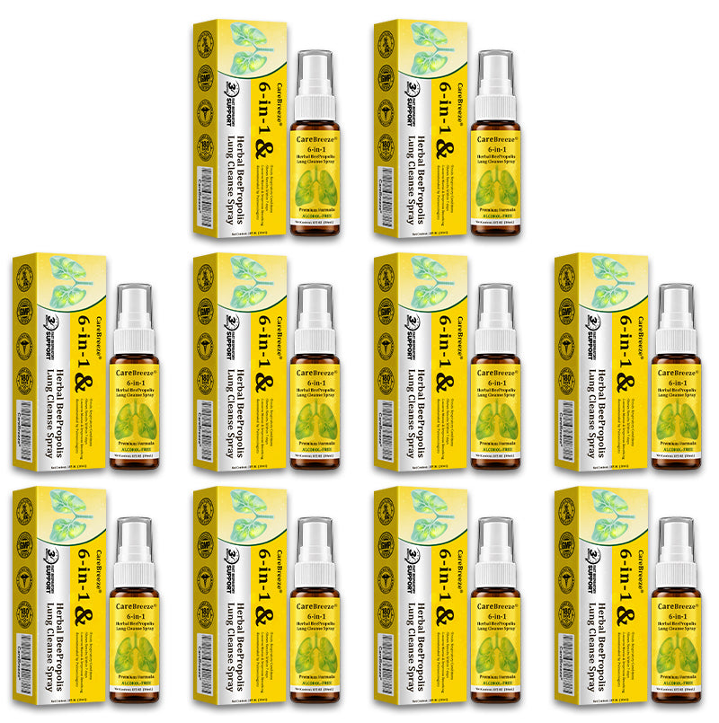 🐝🇬🇧 Official Store:CareBreeze® 6-in-1 Herbal BeePropolis Lung Cleanse Spray（👨‍⚕️Directly acts on COPD, asthma, chronic bronchitis (CB), respiratory infections, lung cancer, sinusitis, and other conditions🫁）