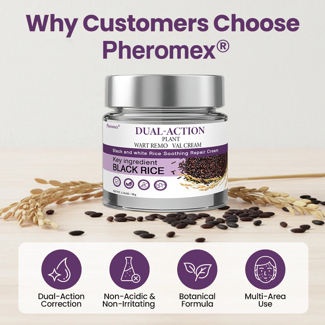💜✅Pheromex®Dual-Action Plant Wart Removal Cream（👨‍⚕️Skin Tags,Acne,Hyperpigmentation,Eczema,Psoriasis,Rosacea,Warts)
