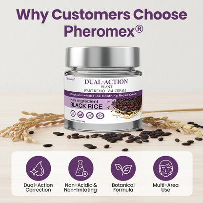 💜✅Pheromex®Dual-Action Plant Wart Removal Cream（👨‍⚕️Skin Tags,Acne,Hyperpigmentation,Eczema,Psoriasis,Rosacea,Warts)