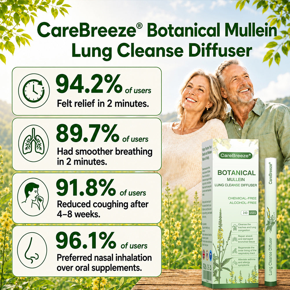 🇬🇧 UK Owned and Operated|CareBreeze® Botanical Mullein Lung Cleanse Diffuser (💝 Cough, wheezing, shortness of breath, sputum, stuffy nose, bronchitis, bronchitis, allergy symptoms, lung discomfort💝)
