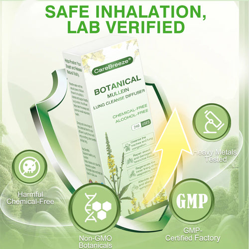 💓✅UK Owned and Operated|CareBreeze® Botanical Mullein Lung Cleanse Diffuser (💝 Cough, wheezing, shortness of breath, sputum, stuffy nose, bronchitis, bronchitis, allergy symptoms, lung discomfort💝)