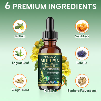 ✅𝐔𝐊 𝐎𝐟𝐟𝐢𝐜𝐢𝐚𝐥 𝐒𝐭𝐨𝐫𝐞|𝐂𝐞𝐥𝐬𝐢𝐨𝐫𝐚® 𝐎𝐫𝐠𝐚𝐧𝐢𝐜 𝐌𝐮𝐥𝐥𝐞𝐢𝐧 𝐋𝐞𝐚𝐟 𝐋𝐮𝐧𝐠 𝐂𝐥𝐞𝐚𝐧𝐬𝐞 𝐄𝐬𝐬𝐞𝐧𝐭𝐢𝐚𝐥 𝐎𝐢𝐥 (🫁Cough, wheezing, shortness of breath, sputum, stuffy nose, bronchitis, bronchitis, allergy symptoms, lung discomfort💝)
