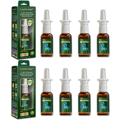 💚🇬🇧 CareBreeze® 6-in-1 Herbal BeePropolis Lung Cleanse Spray🐝(🫁Cough, wheezing, shortness of breath, sputum, stuffy nose, bronchitis, bronchitis, allergy symptoms, lung discomfort💝)